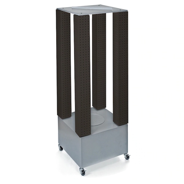 Multi-Tower Pegboard Floor Revolving Display Panel Size 4"W x 48"H